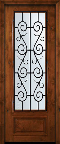 WDMA 36x96 Door (3ft by 8ft) Exterior Knotty Alder 36in x 96in 3/4 Lite St. Charles Alder Door 2