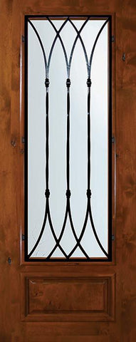 WDMA 36x96 Door (3ft by 8ft) Exterior Knotty Alder 36in x 96in 3/4 Lite Warwick Alder Door 1