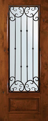 WDMA 36x96 Door (3ft by 8ft) Exterior Knotty Alder 36in x 96in 3/4 Lite Valencia Alder Door 1