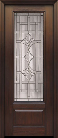 WDMA 36x96 Door (3ft by 8ft) Exterior Cherry Pro 96in 1 Panel 3/4 Lite Marsala Door 1