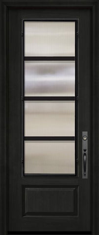 WDMA 36x96 Door (3ft by 8ft) Exterior Cherry Pro 96in 1 Panel 3/4 Lite Urban Steel Grille Door 1
