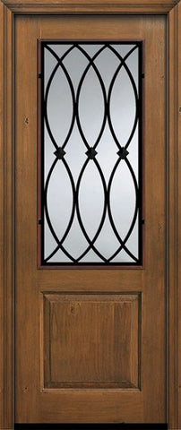WDMA 36x96 Door (3ft by 8ft) Exterior Knotty Alder IMPACT | 96in 1 Panel 2/3 Lite La Salle Door 1