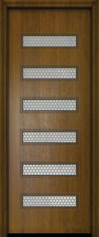 WDMA 36x96 Door (3ft by 8ft) Exterior Mahogany 36in x 96in Beverly Contemporary Door w/Metal Grid 2