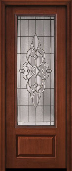 WDMA 36x96 Door (3ft by 8ft) Exterior Cherry 96in 1 Panel 3/4 Lite Courtlandt Walnut / Door 1