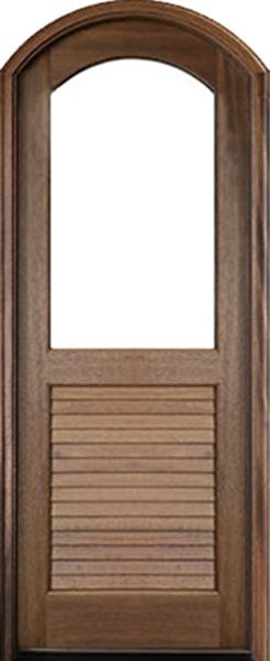 WDMA 36x96 Door (3ft by 8ft) Exterior Swing Mahogany Orleans Single Door/Arch Top Renaissance 1