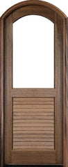 WDMA 36x96 Door (3ft by 8ft) Exterior Swing Mahogany Orleans Single Door/Arch Top Renaissance 1