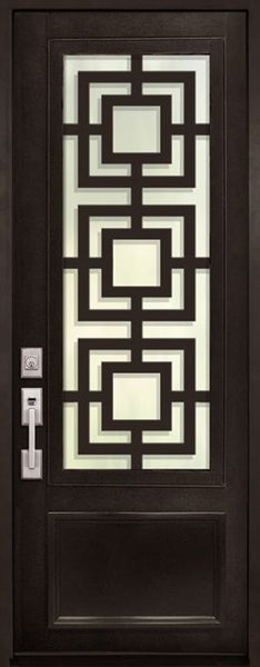 WDMA 36x96 Door (3ft by 8ft) Exterior 36in x 96in Moderne 3/4 Lite Single Contemporary Entry Door 1