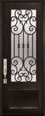 WDMA 36x96 Door (3ft by 8ft) Exterior 36in x 96in Marbella 3/4 Lite Single Wrought Iron Entry Door 1