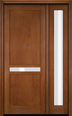 WDMA 38x80 Door (3ft2in by 6ft8in) Exterior Swing Mahogany 121 Windermere Shaker Single Entry Door Sidelight 5