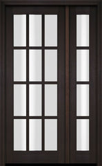 WDMA 38x80 Door (3ft2in by 6ft8in) Exterior Swing Mahogany 12 Lite TDL Single Entry Door Sidelight 2