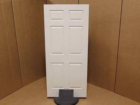 WDMA 40x80 Door (3ft4in by 6ft8in) Interior Swing Woodgrain 80in Colonist Hollow Core Textured Double Door|1-3/8in Thick 3
