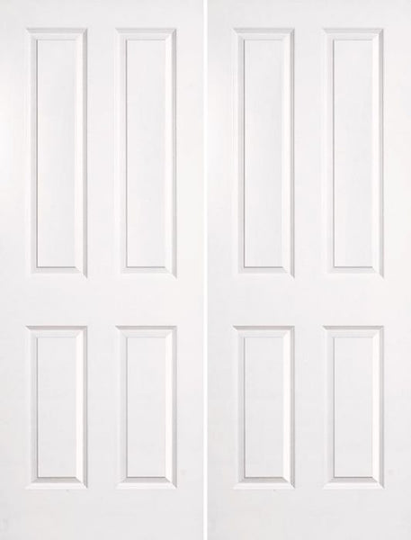 WDMA 40x80 Door (3ft4in by 6ft8in) Interior Barn Smooth 80in Coventry Hollow Core Double Door|1-3/8in Thick 1