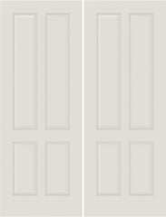 WDMA 40x80 Door (3ft4in by 6ft8in) Interior Barn Smooth 4010 MDF 4 Panel Double Door 1