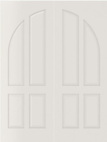 WDMA 40x80 Door (3ft4in by 6ft8in) Interior Swing Smooth 4070 MDF Pair 4 Panel Round Panel Double Door 2