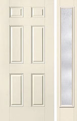 WDMA 40x80 Door (3ft4in by 6ft8in) Exterior Smooth 6 Panel Star Door 1 Side Rainglass Full Lite 1