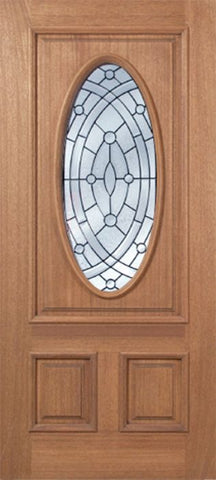 WDMA 42x80 Door (3ft6in by 6ft8in) Exterior Mahogany Maryvale Single Door w/ EE Glass 1