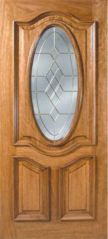 WDMA 42x80 Door (3ft6in by 6ft8in) Exterior Mahogany La Jolla Single Door w/ A Glass - 6ft8in Tall 1