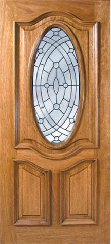 WDMA 42x80 Door (3ft6in by 6ft8in) Exterior Mahogany La Jolla Single Door w/ EE Glass 1