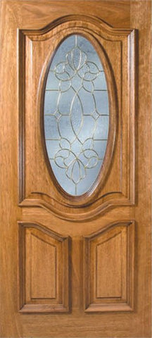 WDMA 42x80 Door (3ft6in by 6ft8in) Exterior Mahogany La Jolla Single Door w/ OC Glass 1