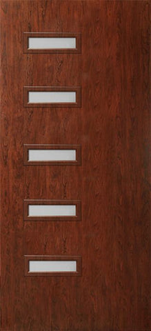 WDMA 42x80 Door (3ft6in by 6ft8in) Exterior Cherry Contemporary Modern 5 Lite Single Entry Door FC595 1