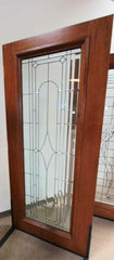 WDMA 42x80 Door (3ft6in by 6ft8in) Exterior Mahogany Art Deco Beveled Glass Entry Door Triple Glazed Glass Option 2