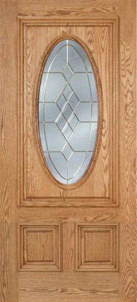 WDMA 42x80 Door (3ft6in by 6ft8in) Exterior Oak Watson Single Door w/ A Glass 1