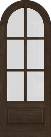 WDMA 42x84 Door (3ft6in by 7ft) Exterior Swing Mahogany 3/4 Round 6 Lite Round Top Entry Door 1