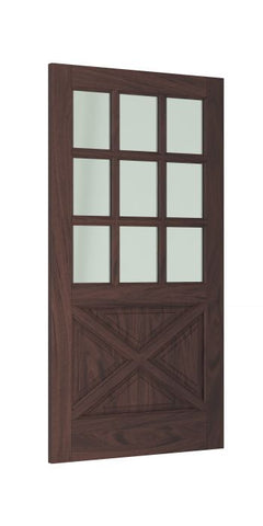 WDMA 42x84 Door (3ft6in by 7ft) Exterior Swing Mahogany Single Door Mahognay 9-Lite Crossbuck Panel 2