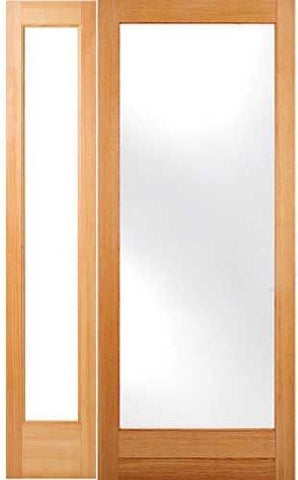 WDMA 42x96 Door (3ft6in by 8ft) French Fir 1-3/4in Full Lite Exterior Doors 1 Sidelight 96in 1