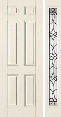 WDMA 42x96 Door (3ft6in by 8ft) Exterior Smooth 8ft 6 Panel Star Door 1 Side Salinas Full Lite Flush 1