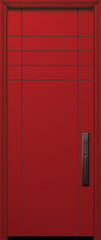 WDMA 42x96 Door (3ft6in by 8ft) Exterior Smooth 42in x 96in Fleetwood Solid Contemporary Door 1