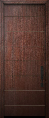 WDMA 42x96 Door (3ft6in by 8ft) Exterior Mahogany 42in x 96in Westwood Solid Contemporary Door 1