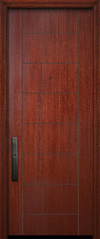 WDMA 42x96 Door (3ft6in by 8ft) Exterior Mahogany 42in x 96in Brentwood Solid Contemporary Door 1