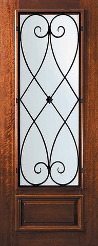 WDMA 42x96 Door (3ft6in by 8ft) Exterior Mahogany 42in x 96in 3/4 Lite Charleston Door 1