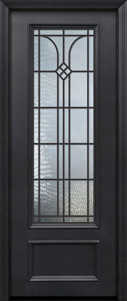 WDMA 42x96 Door (3ft6in by 8ft) Exterior 42in x 96in ThermaPlus Steel Cantania 1 Panel 3/4 Lite GBG Door 1