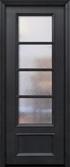 WDMA 42x96 Door (3ft6in by 8ft) French 42in x 96in ThermaPlus Steel 4 Lite SDL 3/4 Lite Door 1