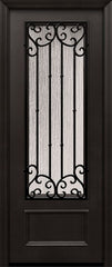 WDMA 42x96 Door (3ft6in by 8ft) Exterior 42in x 96in ThermaPlus Steel Valencia 1 Panel 3/4 Lite Door 1