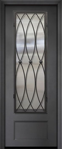 WDMA 42x96 Door (3ft6in by 8ft) Exterior 42in x 96in ThermaPlus Steel La Salle 1 Panel 3/4 Lite Door 1