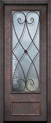 WDMA 42x96 Door (3ft6in by 8ft) Exterior 42in x 96in ThermaPlus Steel Charleston 1 Panel 3/4 Lite Door 1