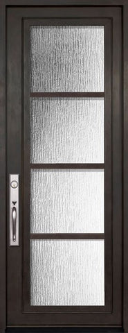 WDMA 42x96 Door (3ft6in by 8ft) Exterior 42in x 96in Urban-4 Full Lite Single Contemporary Entry Door 1