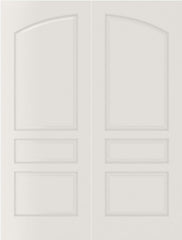 WDMA 44x80 Door (3ft8in by 6ft8in) Interior Bypass Smooth 3060 MDF Pair 3 Panel Arch Panel Double Door 1