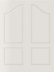 WDMA 44x80 Door (3ft8in by 6ft8in) Interior Swing Smooth 2090 MDF Pair 2 Panel Arch Panel Double Door 1
