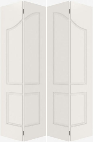 WDMA 44x80 Door (3ft8in by 6ft8in) Interior Swing Smooth 2090 MDF Pair 2 Panel Arch Panel Double Door 2