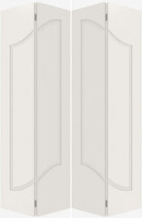 WDMA 44x80 Door (3ft8in by 6ft8in) Interior Bypass Smooth 1080 MDF Pair 1 Panel Arch Panel Double Door 2