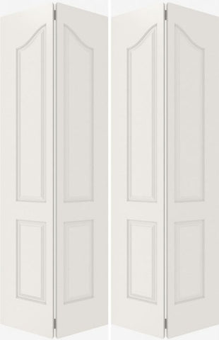 WDMA 44x80 Door (3ft8in by 6ft8in) Interior Barn Smooth 4050 MDF 4 Panel Arch Panel Double Door 2