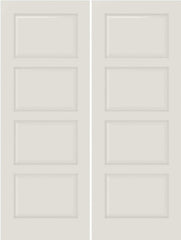 WDMA 44x80 Door (3ft8in by 6ft8in) Interior Swing Smooth 4100 MDF 4 Panel Double Door 1