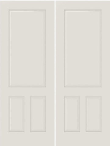 WDMA 44x80 Door (3ft8in by 6ft8in) Interior Bifold Smooth 3190 MDF 3 Panel Double Door 1