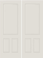 WDMA 44x80 Door (3ft8in by 6ft8in) Interior Bifold Smooth 3190 MDF 3 Panel Double Door 1