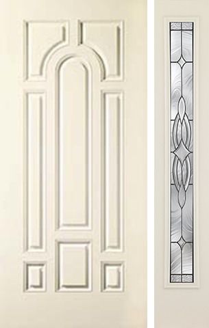 WDMA 44x80 Door (3ft8in by 6ft8in) Exterior Smooth 6 Panel Star Door 1 Side Wellesley Full Lite 1