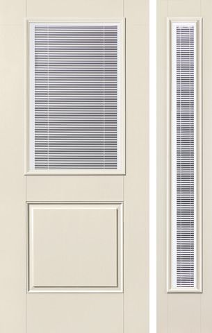 WDMA 44x80 Door (3ft8in by 6ft8in) Exterior Smooth Raise/Tilt Half Lite 1 Panel Star Door 1 Side 1